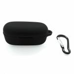 Boogeyman boAt Airdopes 121 Protective Soft Silicone Buds Case Cover Only Shockproof Pouch with Keychain Hook Supports Wireless Charging Black (Earphones NOT Included)