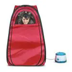 Kawachi Full Body Portable Steam Sauna Bath Home Personal Sauna at Home Spa Steam Generator Maroon