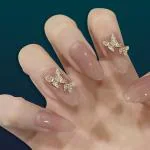 Smooky Unbreakable, Trending Long Lasting Easy to Apply Nail Extensions with Nail Art Nude Plum (pack of 24)