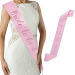 Party Midlinkerz Fabric Pink Bride To Be with Pink Glitter Lettering Satin Sash for Bridal Shower and Marriage Props Decorations