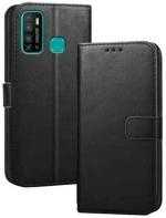 AmericHome Tecno spark 5, KE5, KD7S Black Rubber, Cloth, Artificial Leather Dual Protection Mobile Back Cover