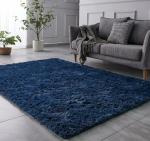 Shag Weaving Carpet Blue Polyester Runner (60 cm X 180 cm Rectangle)Blue