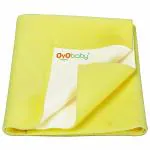 OYO BABY X-Large Dry Sheet for Baby| 100% Waterproof Bed protector, Baby Bed Protector Sheet for Toddler Children 200cm x 140cm Yellow