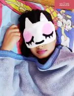 JUZZII Cute Cartoon Velvet Sleeping Eye Shade Mask for Men Women Girls Boys Kids - Model No.25