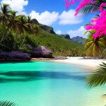 Love Creation A4 Size poster print for creative wall art- tropical-flamingo-art-print-8504(Non Sticker)