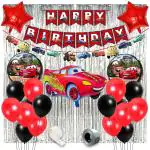 Party Midlinkerz Mcqueen Car Birthday Theme Party Decoration Kit for Kids (51 Pcs)