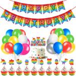 Zyozique Pop Birthday Party Decorations, Fidget Party Supplies, Pop game Toys Theme Party Pack Incuded Pop Themed Birthday Banner Cake Topper Cupcake Toppers and Latex Baloons (Pack of 37))