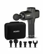 AGARO Rechargeable Gun Massager with Brushless Motor for Pain Relief Black