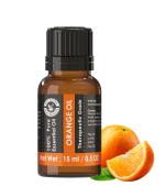 Holy Natural Orange Essential Oil 15ml (with Dropper Plug), Undiluted Therapeutic Grade, Best For Body, Face, Skin Brightening, Anti-Acne, Hair Growth.