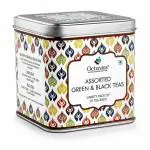 Octavius Tea Sampler Pack | 6 Assorted Black & Green Tea | English Breakfast/Darjeeling/Indian Masala/Cinnamon Anise/Lemon/Pure Green | Tea Sampler Variety Pack | 25 Tea Bags | Perfect for Tea Lovers - 50gm