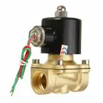 Ampereus AZH-UK-98552-2W-200-20 Ac220V 3/4 Inch Brass Electric Solenoid Valve Water Air Fuels