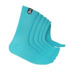 KUE Graduated Compression Socks For Women & Men | Improved Blood Circulation, Pain Relief,Socks for Running, Sports, Football, Daily Use | Crew Length Formal Socks (Combo Pack Of 5 - Turquoise - S/M)