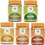 Nature's Bridge Fresh & Healthy Dry Fruits (Almond, Cashew, Pistachios, Raisin, Walnut Kernel)