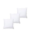 DZY 1300 TC Cushion 16x16 (40.6Cmx40.6 Cm) Set of 3 Hotel Quality Diwan Set|| Cushion for Sofa|| Microfiber White Cushion Pillow 16x16 Set of 3