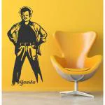 Wallzone Multicolor Vinyl Baasha Rajinikanth Large Wallsticker, 50 X 90 Cm