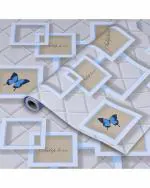 UZANIYA White Abstract Vinyl Self Adhesive Wall Sticker (40 x 500 cm)