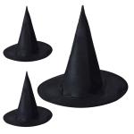 Kaku Fancy Dresses Black Witch Hat For Girls | Black Witch Hat for Halloween Costume Party Prop - Pack of 1