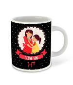 Whats Your Kick I Love You Mom in Punjabi Language Printed White Ceramic Coffee Mug and Tea Mug 325ml