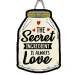 Bless Kraft The Secret Ingredient is Always Love Kitchen Quote Printed | Wall Decor Sign Hanging