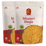 Bhikharam Chandmal - Bikaneri Bhujia - Rajasthani Bhujia - Namkeen - Indian Snacks - 800Gm Pack of 2