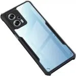 RUPELIK Redmi Poco X4 GT 5G / Mi K50i 5G (Eagle) Shock Proof Clear Protective Hybrid TPU & PC Transparent Back Crystal Clear Eagle Case Cover for Redmi Poco X4 GT 5G (Black/Transparent)