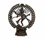 Idol Collections Multicolor Brass Lord Nataraja Shiva Idol Sculpture Decorative Showpiece, Resin Vishnu For Mandir Temple 11 Inch
