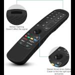 Caldipree Silicone Protective Case Cover Compatible with LG AN-MR21GA MR22GA MR23GA Magic Remote Shockproof for LG Smart TV Remote 2021 2022 2023 Protective Skin Waterproof Anti-Lost (Black)