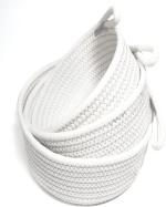 TINDLER KNOTS White colored Cotton Thread Rope Decorative Multi-Purpose Storage Basket (Pack of 3)