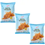 Charliee Soya Sticks 175gm Combi Pack of 3 - Authentic Indian Tea Snack | Perfect for Snacking Pleasure | Favorite Snack with No Preservatives | Taste the Rich of Indian Snacks (175g Each x 3N = 525g) Offer Pack