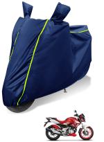 Auto Hub 100% Waterproof Bike Cover for Hero CBZ Xtreme Coated, Dustproof UV Protection Custom Fit bike cover-(Blue)