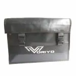 VORIYO Bike Saddle Bag Motorcycle Side Bag for Riders Luggage Box Waterproof Universal Black Square Rear Outside Saddle Bag Artificial Leather Material
