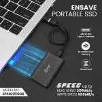 EVM EnSave 512GB Smallest External SSD - Ultra-Compact & Portable Solid State Drive with USB 3.1 Gen 2 Type C for High-Speed Data Transfer - 10 Year Warranty (EPSSD/512GB)