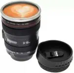 Fitaza Camera Lens Self Steering with Stainless Steel Travel Thermos Camera Lens Stainless Steel Coffee Mug (400 ml)