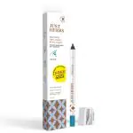 Just Herbs 2 In 1 Long Lasting,Pigmented & Waterproof Kajal,Eyeliner Pencil With Sharpener (Teal Blue, 1.2 g)
