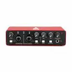Audio Array AI-04 2x2 Audio Interface | Premium Mic Pre-Amps | 48V Phantom Power Support | 24-bit/192kHz High Fidelity Recording | XLR/MIC/LINE inputs | Plug and Play-No Drivers | Metal Body | Red