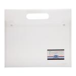 Eslee Envelope File | Document Folder | Best for FC/FS/Foolscap/Legal size | Frosty Texture | with Handle & Window | Snap Button Closure | Transparent - Pack of 2 (EF291FC Transparent)