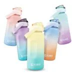 Kuber Industries Yellow, Blue Plastic Tritan Bpa Free Sports Bottle