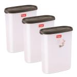 Flair Smart Oval Containers Set of 3 Pcs 2400 ML Brown Color