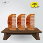 Park Daniel Handcrafted Wooden Beard Comb Compact And Light Weight | Style your beard hassle-free | Pocket-size Comb for hair & Beard styling (Pack Of 3)
