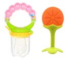 Enorme Orange Fruit Shape Silicone Teether with Fruit Food Feeder Nibbler / Pacifier for kids