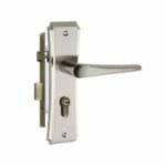 GreenLive C-204 | 8 inches Mortice Door Handle Set with Lock Body | Chrome Polish, Two Tone | with Screw & Lock Body & Key Cylinder BSK 60mm Mortise Door Lock