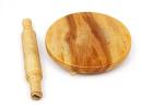 Avvai's Kitchen Wooden Chappathi Maker / Polpat-Roti Roller Chakla-Belan Rolling Pin