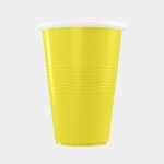 Home Heaven VOYRR Creation - Reusable Beer Pong Glass | Reusable Party Glasses | Beautiful Drinking Glass for Party | 450ml Party Glass - Set of 40 (Bright Yellow)