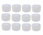 pmw - Single Dabbi 11 - Pack Of 24 - Plastic Round Container With Threading - Plastic Round Containers Boxes for Small Parts Storage (Small, Semi Transparent, 10ml )-Pack of 12