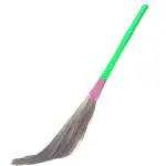 GOLDEN VALLEY PH-03 GRASS BROOM with Natural Soft No Dust Grass Long Stick Jhadu for Home Pantry Office Cleaning (Random Colours) ,XL