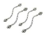 RAB Table Chain Stainless Steel for Cupboard, Wardrobe, Tables (Code:- TBL Chain Light, Size- 12 inch, Finish- SS MATT, Pack of 4 PCS)