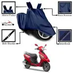 Kedit TVS Zest 110 Motorcycle Bike Scooty Cover Navy Blue Colour Water Resistant - UV Protection & Dust Proof Imported Fabric Quality,Sun Protection,Weather Bike - Scooty Two Wheeler Body CoverTVS Zest 110