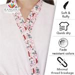 Rangoli Female Bathrobe(1pc Bath Robe &1 Pair Slippers)Pack of 3,Sakura,100%Cotton,420GSM,Baby Pink