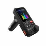 Portronics POR-1733 Black Auto One Smart Car Charger and Music Streamer with Hands Free Calling, Bluetooth 5.0, Dual USB Slots - 23 Watt