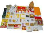 BHAKTI 2 SHAKTI MAKING WORSHIP SPECIAL - Diwali Pooja samagri (With 3 colour cloth) | Dhanteras Pooja Kit | Deepawali Puja | Lakshmi Poojan Samagri | with Kalash | Diwali Worship Stuff | Medium series | 58+ items